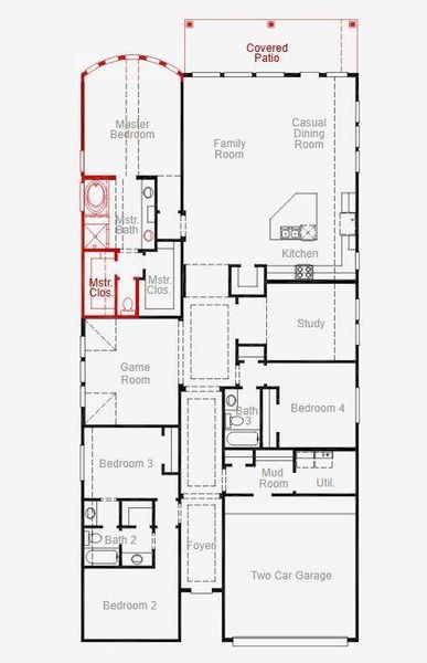 2D floor plan layout of this home in Candela, Richmond, TX (Image 5).