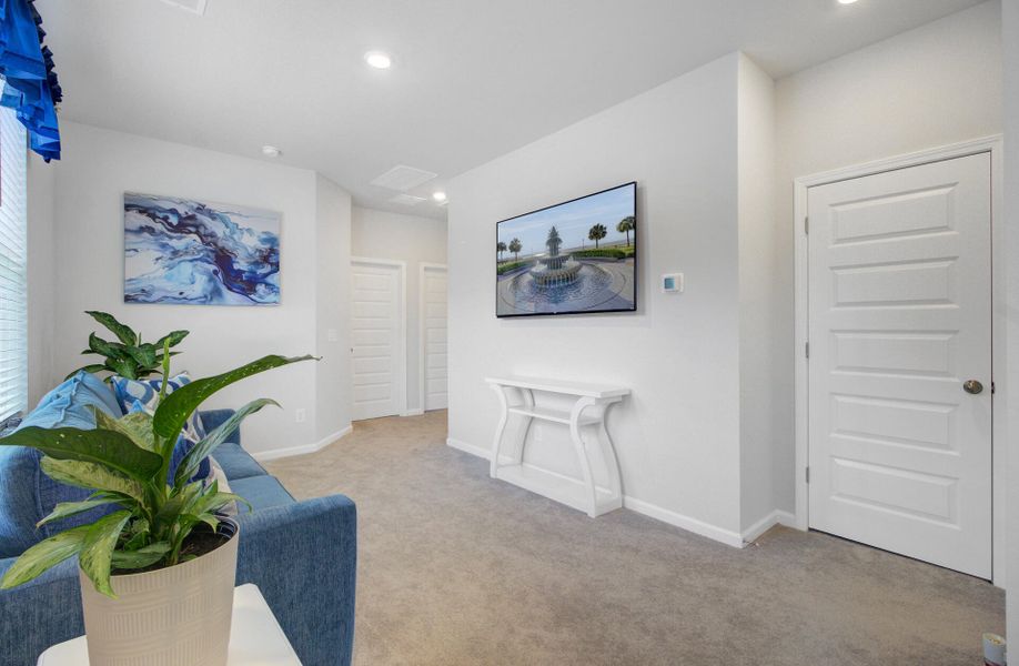 Furnished interior view inside a new home in Limehouse Village: Row Collection, Summerville (Image 7).