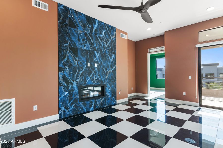 Stunning Gas Fireplace