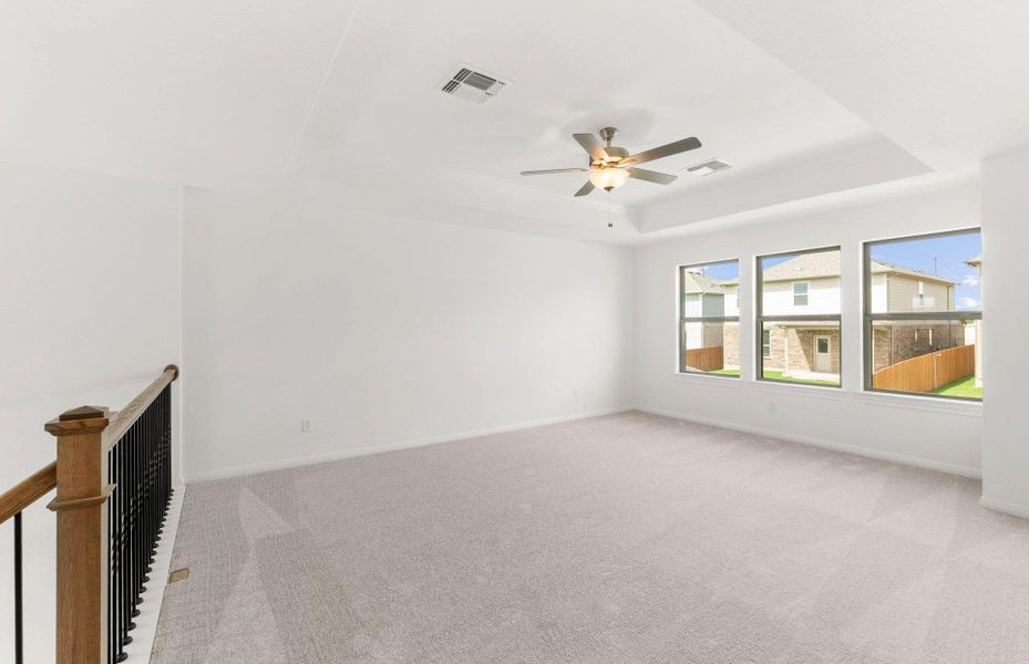 Spacious, unfurnished interior of a new home in Saddleback at Santa Rita Ranch, Liberty Hill (Image 13). Spacious, unfurnished interior of a new home in Saddleback at Santa Rita Ranch, Liberty Hill (Image 13).
