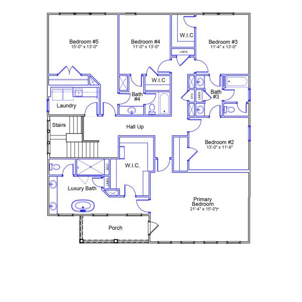 2D floor plan layout of this home in East Wynd, Hampstead, NC (Image 3).