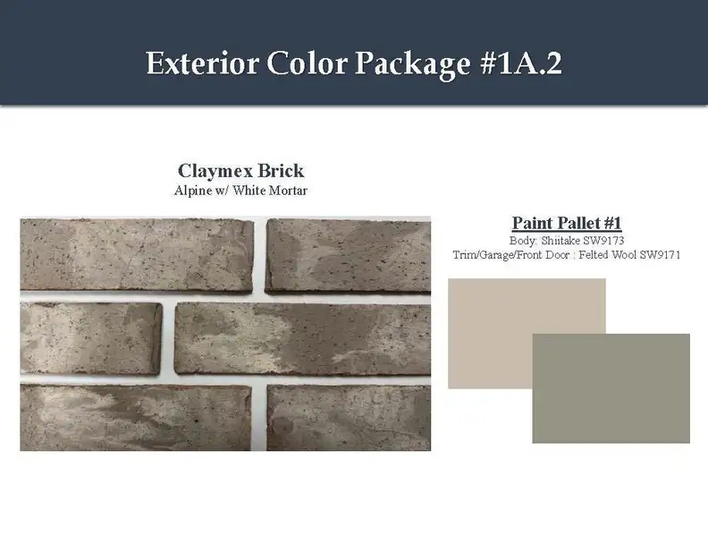 Sample of building materials used in homes in Windrose Green, Angleton (Image 3).