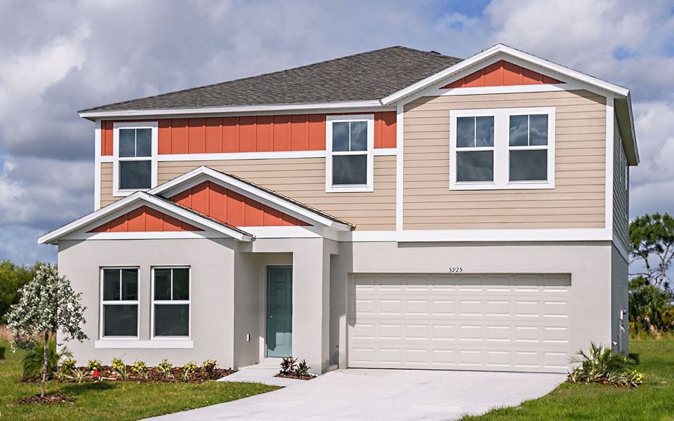 Representative exterior photo of a completed home built from the Lucia by Casa Fresca Homes in Crosswinds, Haines City, FL (Image 4).