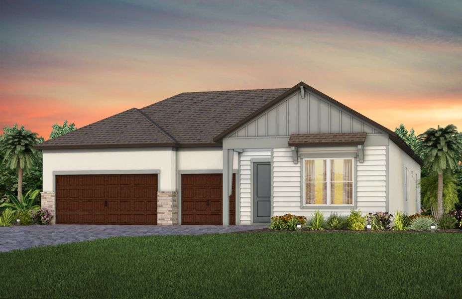 Representative exterior photo of a completed home built from the Merlot by Pulte Homes in Vida's Way, Wesley Chapel, FL (Image 10).