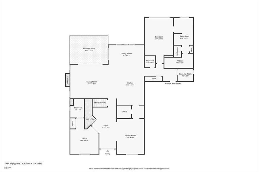 2D floor plan layout of this home in , Atlanta, GA (Image 7).