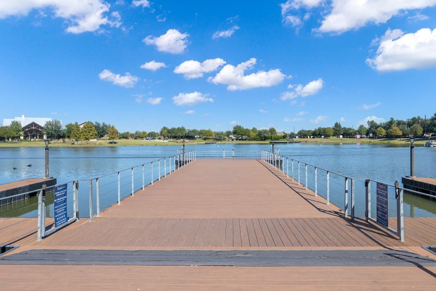 There is a pier and boat slips throughout the neighborhood.