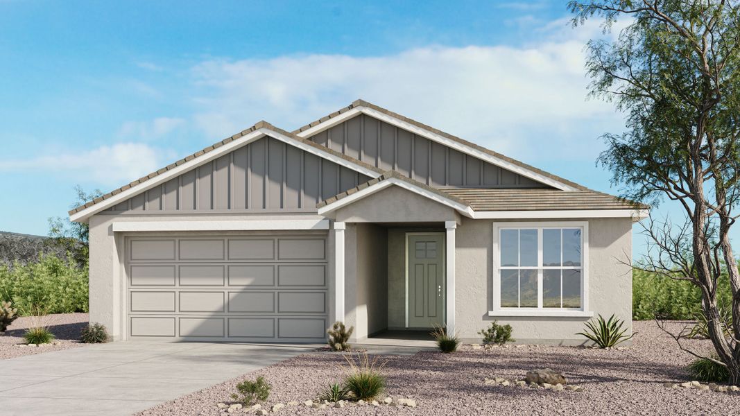 Representative exterior photo of a completed home built from the Essence by Taylor Morrison in Saddleback, Peoria, AZ (Image 3).