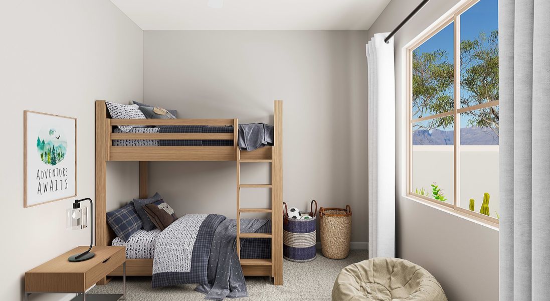 Representative furnished interior of a home built from the Rosemary Plan 40-2 by Tri Pointe Homes in Waterston Central, Gilbert (Image 21).