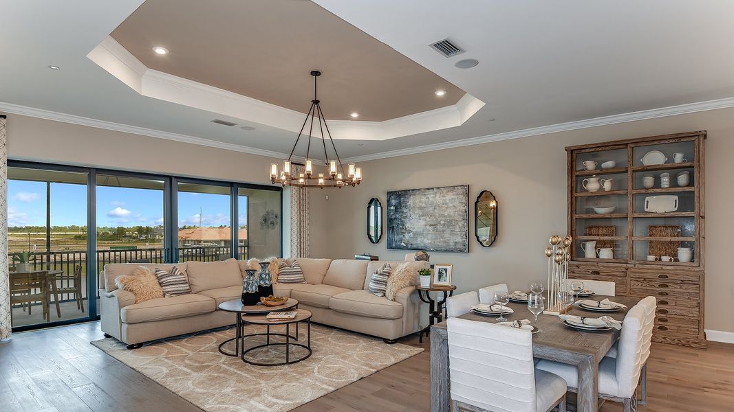 Furnished interior view inside a new home in Esplanade by the Islands Coach Homes, Naples (Image 6).
