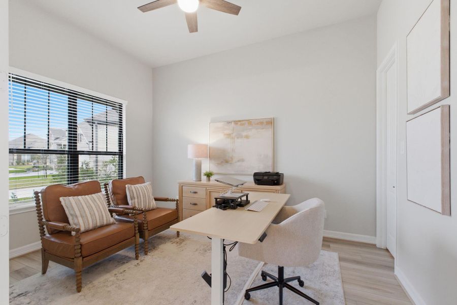 Furnished interior view inside a new home in Sunterra 45ft, Katy (Image 16).