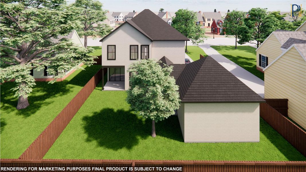 Exterior rendering of this home design in , Katy, TX (Image 5).
