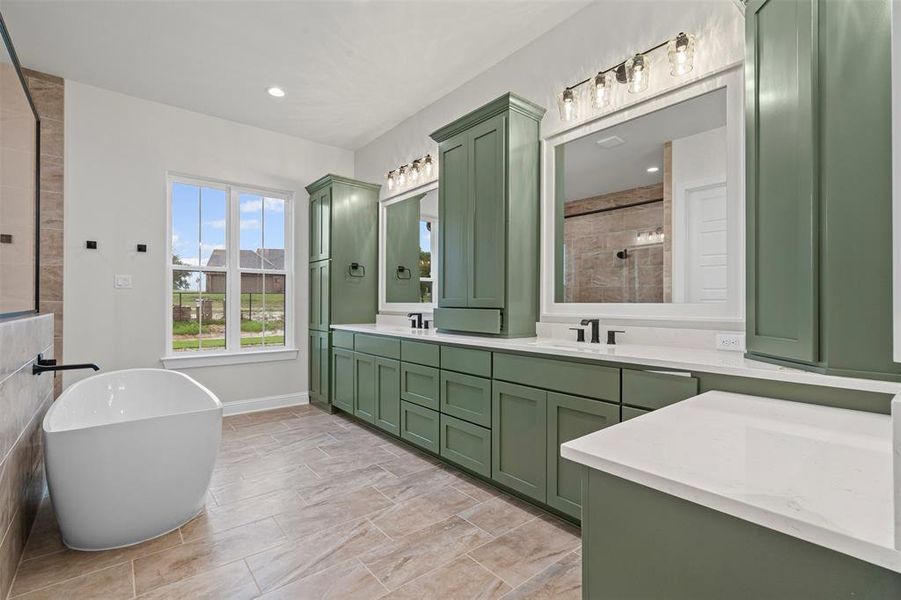 Furnished interior view inside a new home in Santana Ridge, Weatherford (Image 11).
