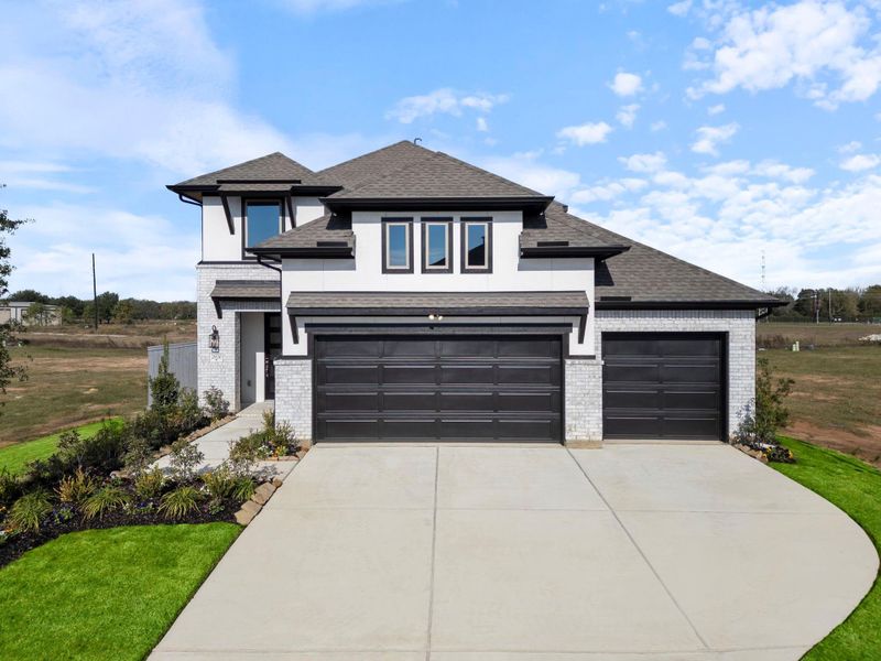Front exterior of a new home in Jubilee, Hockley, TX, highlighting curb appeal (Image 24). Front exterior of a new home in Jubilee, Hockley, TX, highlighting curb appeal (Image 24).