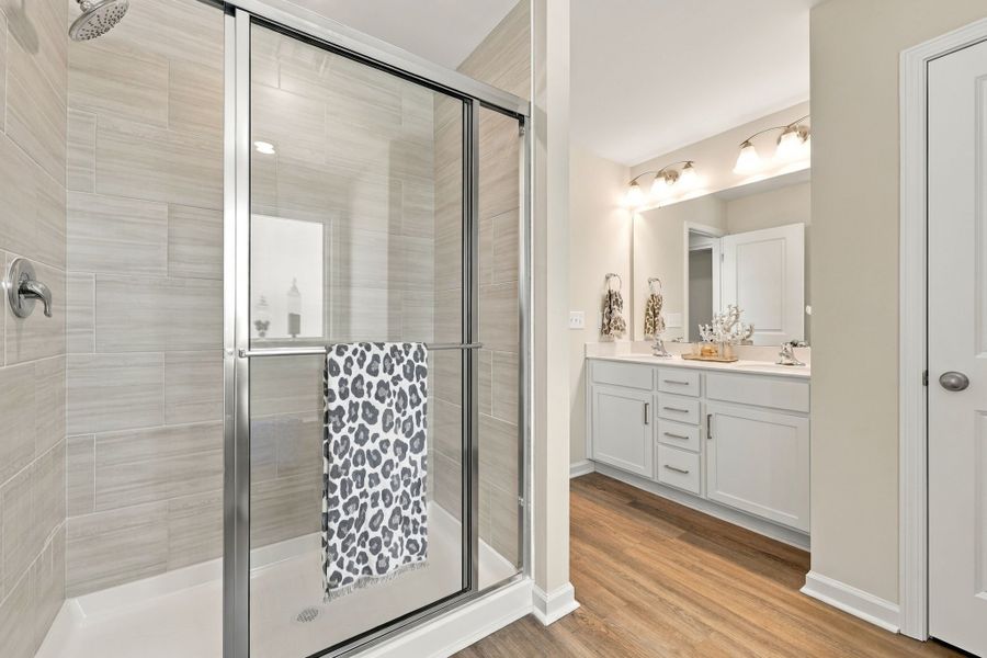 Furnished interior view inside a new home in Neill's Pointe, Angier (Image 17). Furnished interior view inside a new home in Neill's Pointe, Angier (Image 17).
