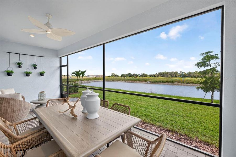 Exterior details and patio area of a home in Crosswind Ranch, Parrish (Image 3). Exterior details and patio area of a home in Crosswind Ranch, Parrish (Image 3).