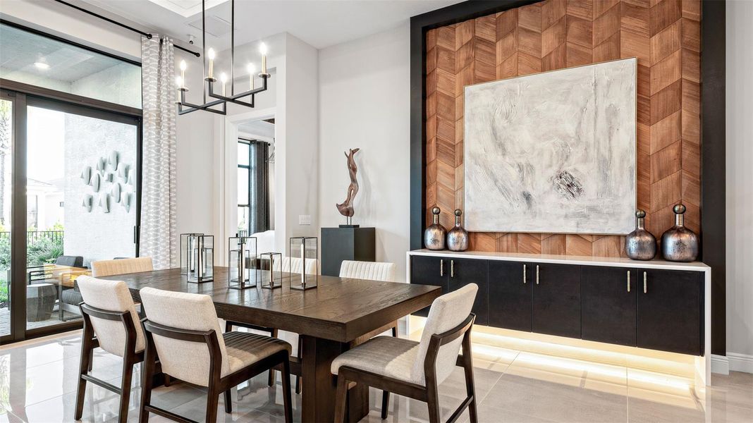 Furnished interior view inside a new home in Cresswind Palm Beach at Westlake, Westlake (Image 29).