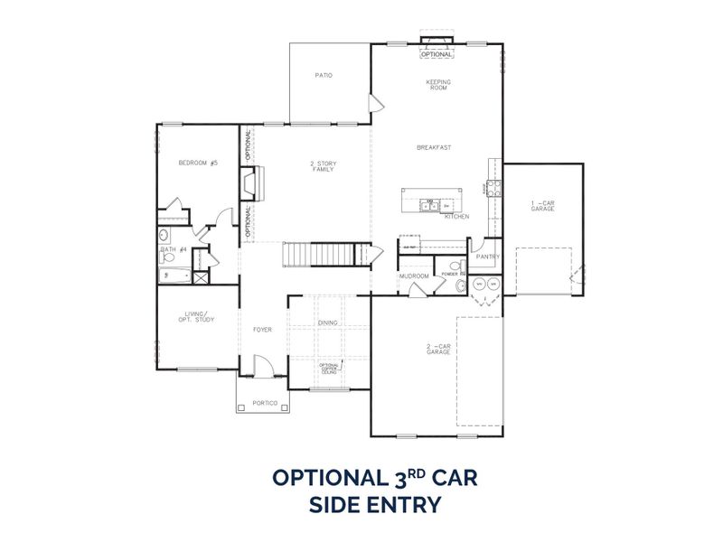 2D floor plan layout for the The Brookmont by Stephen Elliott Homes in Traditions Of Braselton, Jefferson, GA (Image 5). 2D floor plan layout for the The Brookmont by Stephen Elliott Homes in Traditions Of Braselton, Jefferson, GA (Image 5).