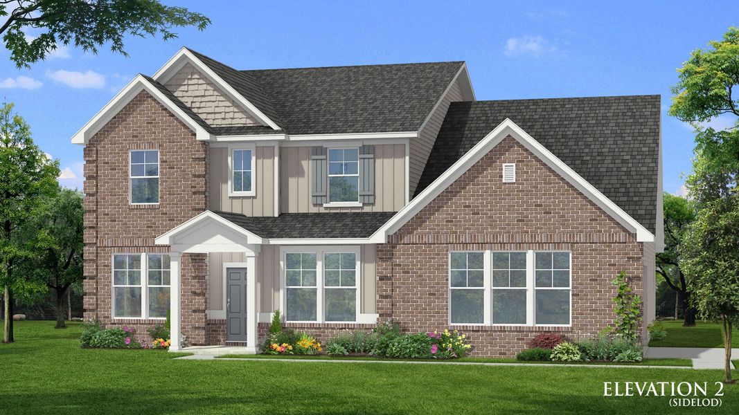 Representative exterior photo of a completed home built from the Rainier by DRB Homes in Kingston, Locust Grove, GA (Image 25).