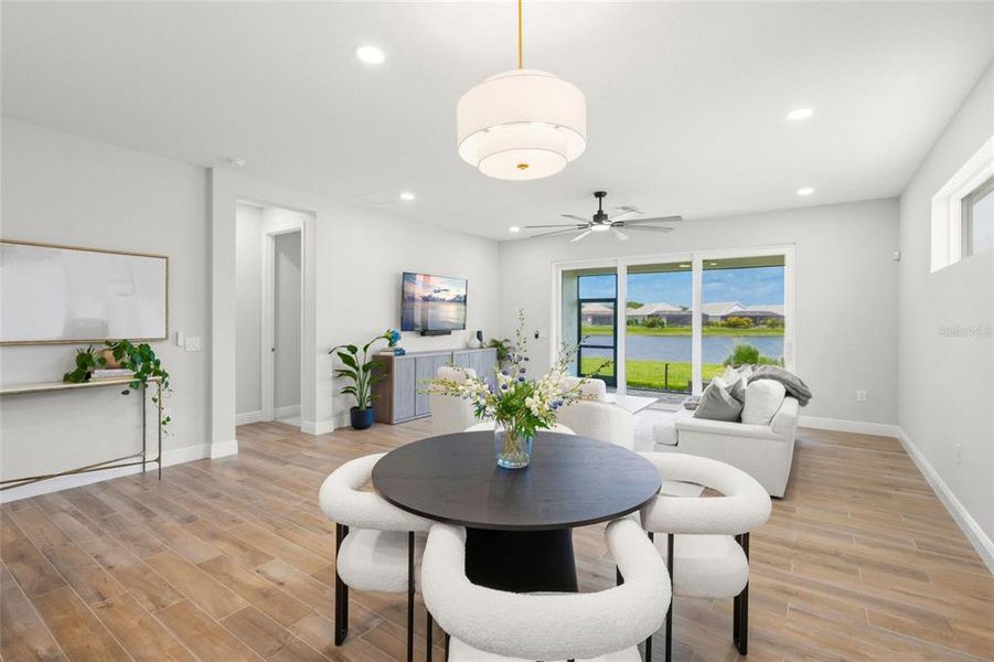 Furnished interior view inside a new home in LakeHouse Cove at Waterside, Sarasota (Image 38). Furnished interior view inside a new home in LakeHouse Cove at Waterside, Sarasota (Image 38).