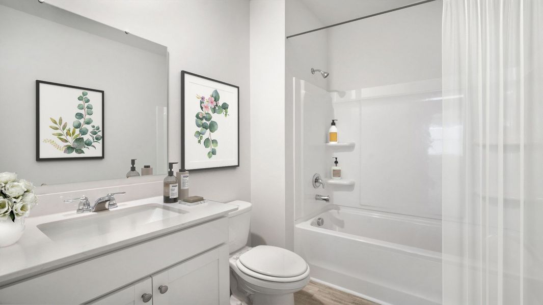 Furnished interior view inside a new home in The Groves at Bees Creek, Ridgeland (Image 14).