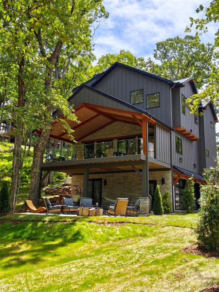 Exterior details and patio area of a home in , Boone (Image 26).