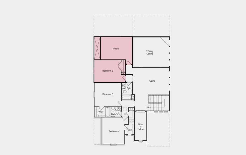 2D floor plan layout of this home in Cross Creek Meadows 55s, Celina, TX (Image 4). 2D floor plan layout of this home in Cross Creek Meadows 55s, Celina, TX (Image 4).