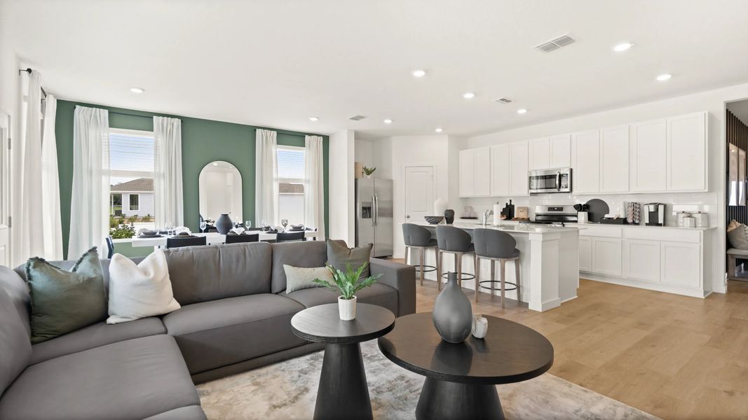 Representative furnished interior of a home built from the Hendrix by Lennar in The Glades at Crossprairie, St. Cloud (Image 4). Representative furnished interior of a home built from the Hendrix by Lennar in The Glades at Crossprairie, St. Cloud (Image 4).