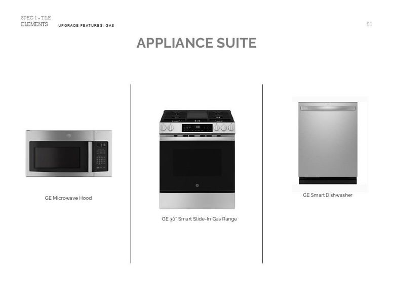 Loft Look Palette 3: Appliance Selection Sheet (*Artist rendering used for illustration purposes only.) Loft Look Palette 3: Appliance Selection Sheet (*Artist rendering used for illustration purposes only.)