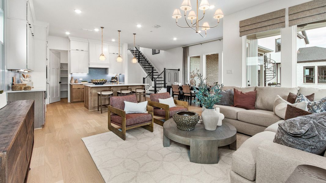 Furnished interior view inside a new home in Easthaven at Bridgeland Central, Cypress (Image 9).