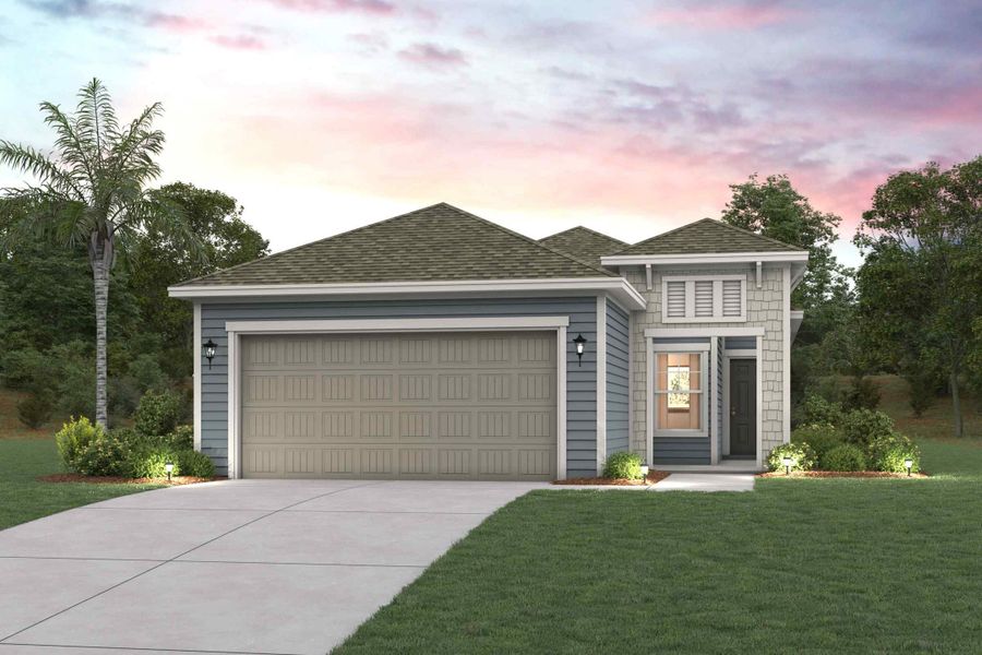 Representative exterior photo of a completed home built from the Cedar II by Century Communities in The Preserve at Camden Woods, Kingsland, GA (Image 13).