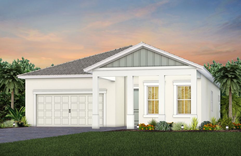Representative exterior photo of a completed home built from the Prestige by Pulte Homes in SeaFlower, Bradenton, FL (Image 24). Representative exterior photo of a completed home built from the Prestige by Pulte Homes in SeaFlower, Bradenton, FL (Image 24).