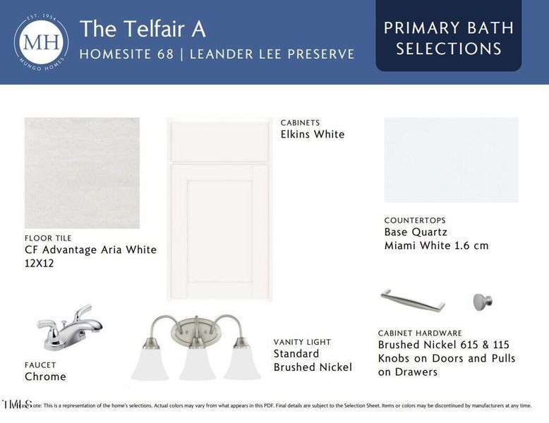 primary bath selections