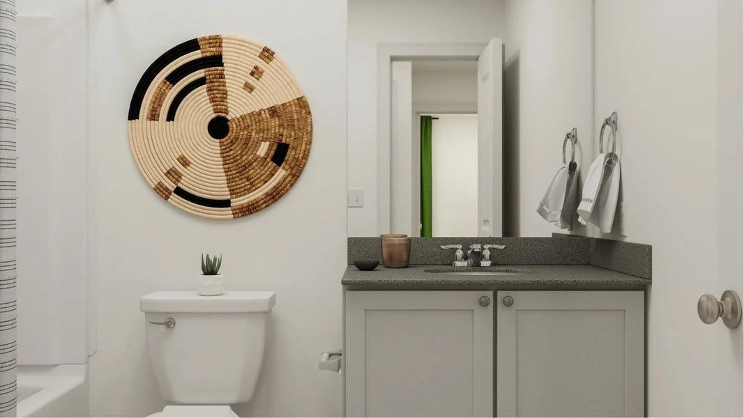 Furnished interior view inside a new home in Plum Creek North: Stonehill Collection, Kyle (Image 5).