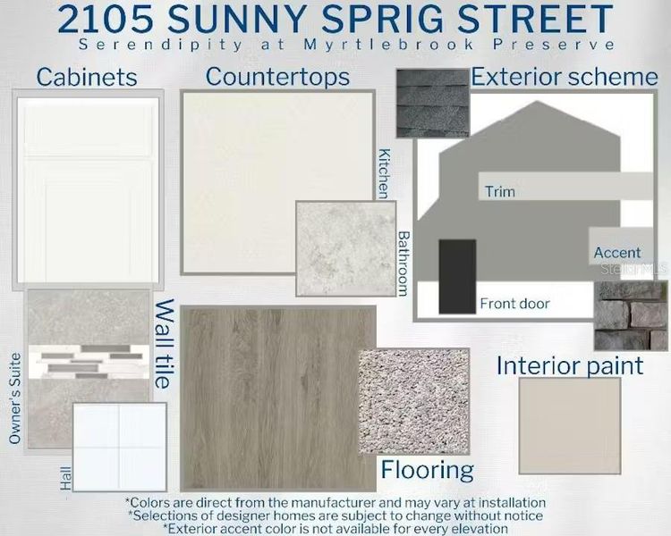 Sample of building materials used in homes in Myrtlebrook Preserve, Lakeland (Image 3). Sample of building materials used in homes in Myrtlebrook Preserve, Lakeland (Image 3).