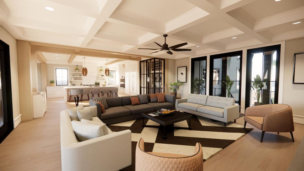 Furnished interior view inside a new home in , Isle Of Palms (Image 7).