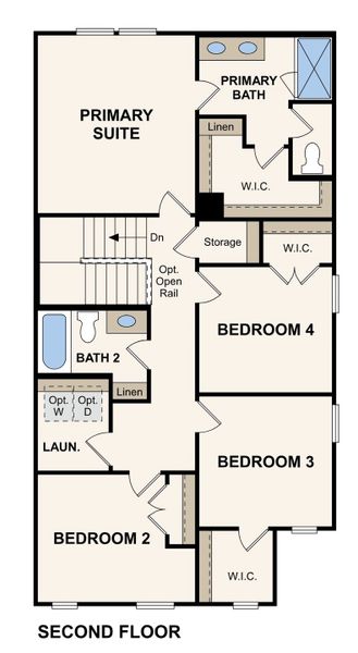 2D floor plan layout for the Hibiscus - 1731 by Century Communities in Rosemont Hill, San Antonio, TX (Image 3).