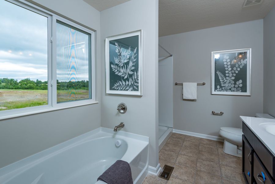 Representative furnished interior of a home built from the Cumberland by Fischer Homes in Bridle Run, Louisville (Image 17).