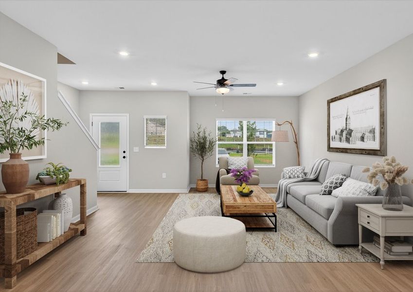 Open and spacious living room