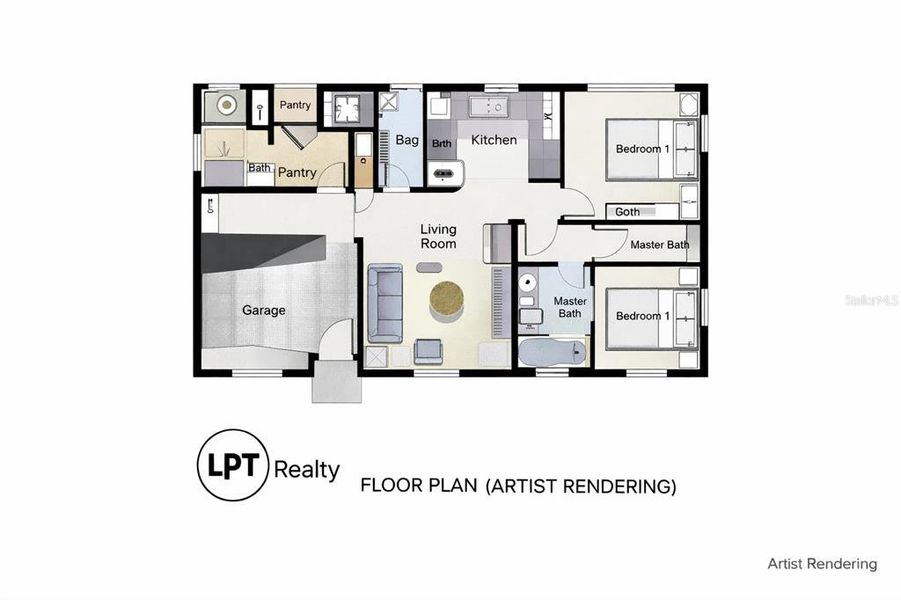 2D floor plan layout of this home in , Port Charlotte, FL (Image 3).
