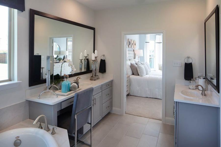 Representative furnished interior of a home built from the Pewter by Taylor Morrison in Highland Lakes, McKinney (Image 9).