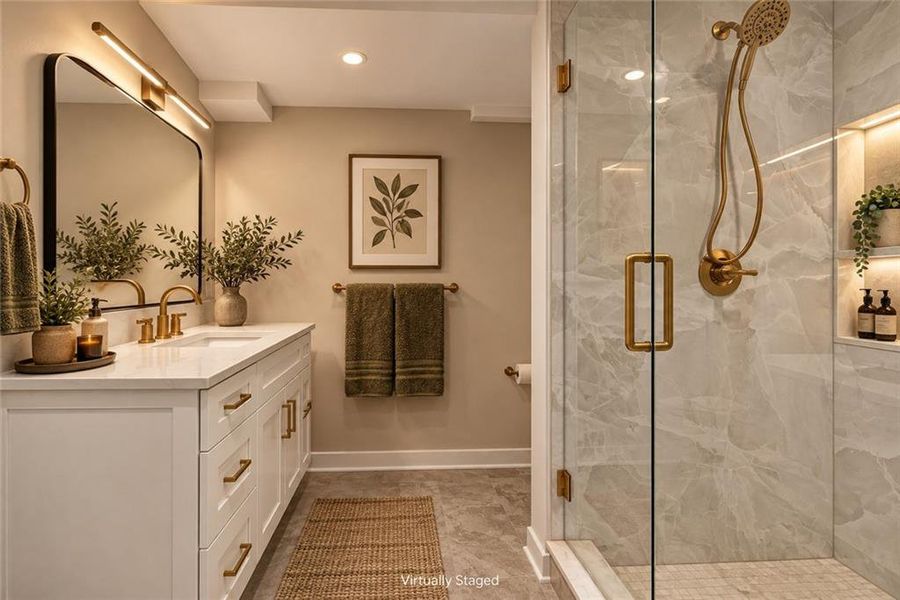 Furnished interior view inside a new home in , Dunwoody (Image 68).