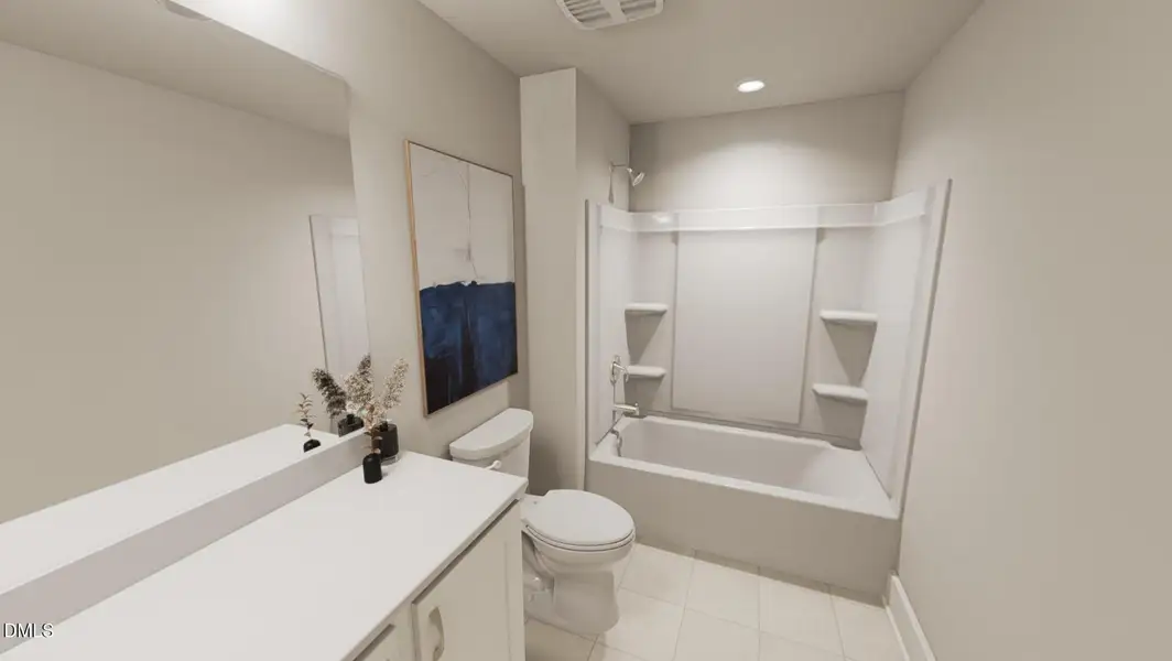 Secondary Bath #2 - Classic White Button