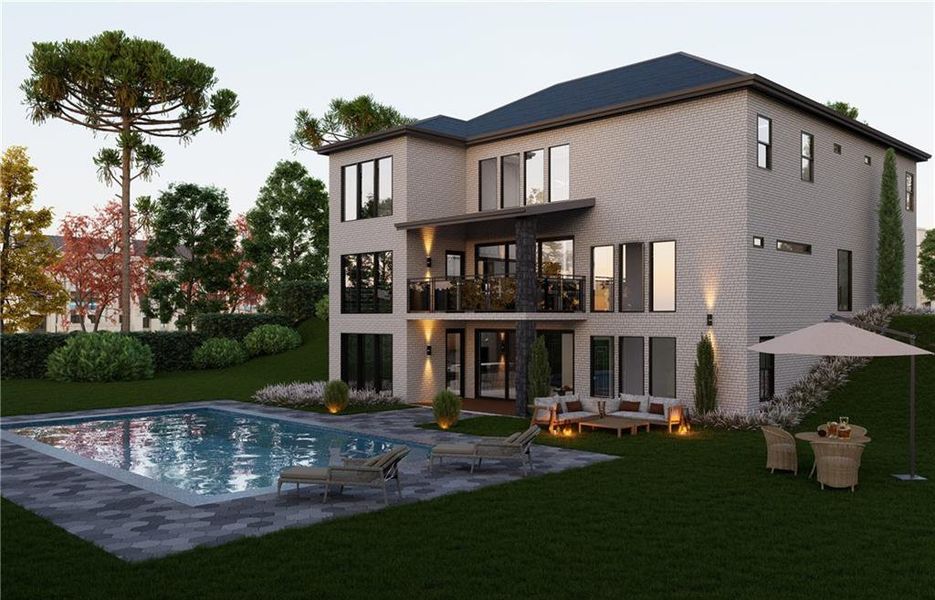 Exterior details and patio area of a home in , Atlanta (Image 3).