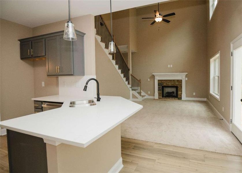 Furnished interior view inside a new home in , Douglasville (Image 6). Furnished interior view inside a new home in , Douglasville (Image 6).