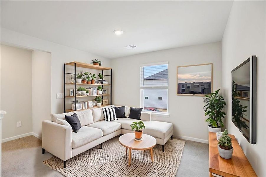 Furnished interior view inside a new home in Hawthorne Station, College Park (Image 8). Furnished interior view inside a new home in Hawthorne Station, College Park (Image 8).