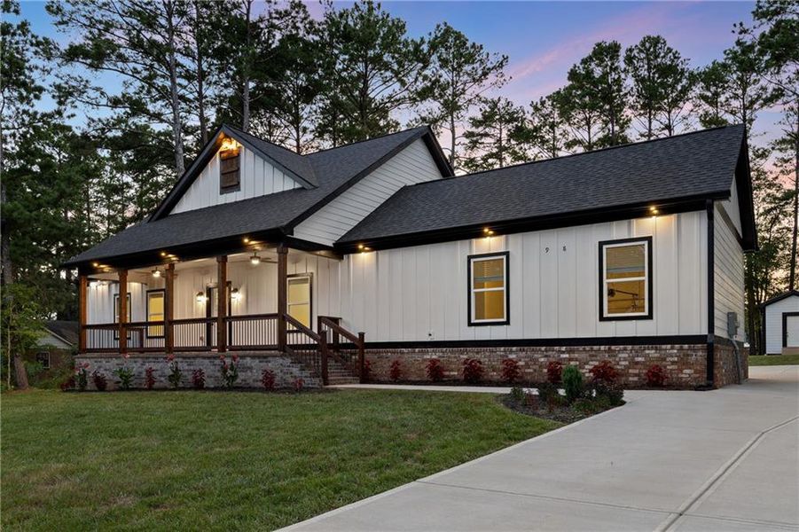 Front exterior of a new home in , Monroe, GA, highlighting curb appeal (Image 19). Front exterior of a new home in , Monroe, GA, highlighting curb appeal (Image 19).