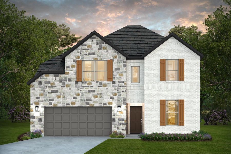 Representative exterior photo of a completed home built from the Wheeler by Pulte Homes in Davis Ranch, San Antonio, TX (Image 7).