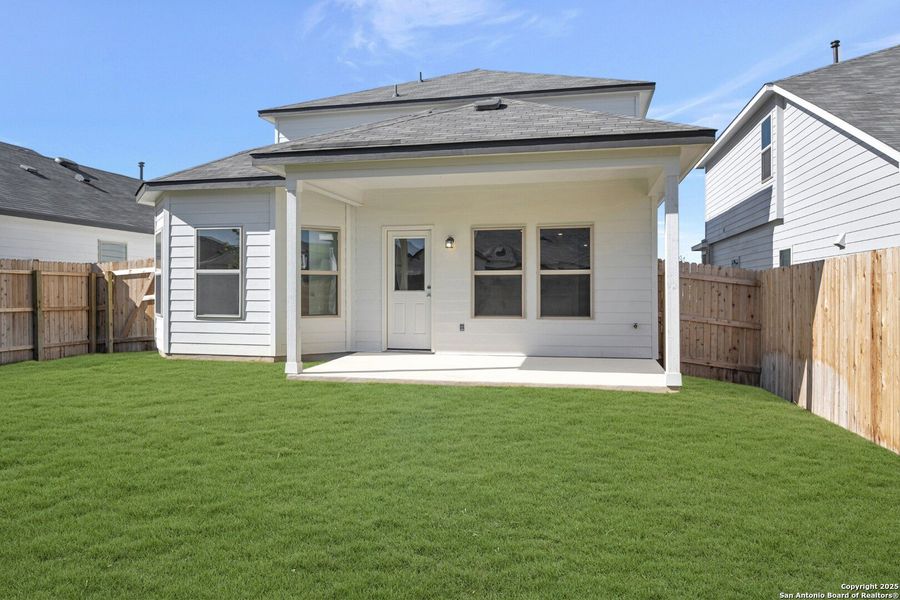 Exterior details and patio area of a home in Winding Brook, San Antonio (Image 26).