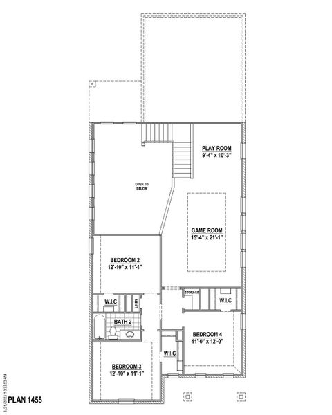 Plan 1455 2nd Floor Plan 1455 2nd Floor
