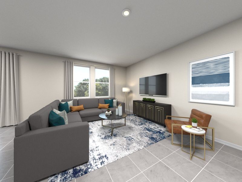 Furnished interior view inside a new home in The Grove at Stuart Crossing - Classic Series, Bartow (Image 4).